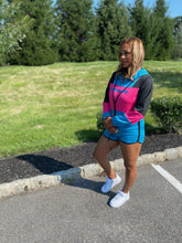 Load image into Gallery viewer, Women Crop Top Hoodie 2 Piece Short Set